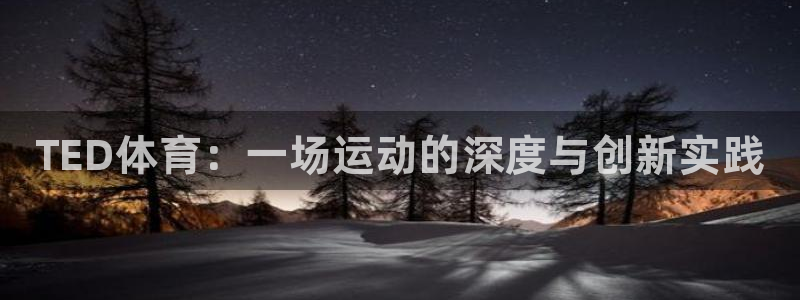 vsport体育官网下载平台：TED体育：一场运动的
