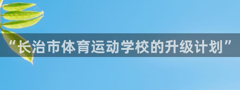vsport体育官方正版app娱乐首页网站大全：“长