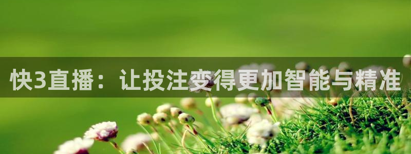 黑白直播免费高清看球神器：快3直播：让投注变得更加智能与精准